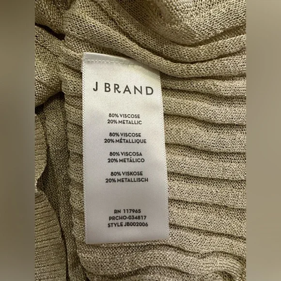 J Brand Knit Metallic Gold Top - Picture 8 of 9